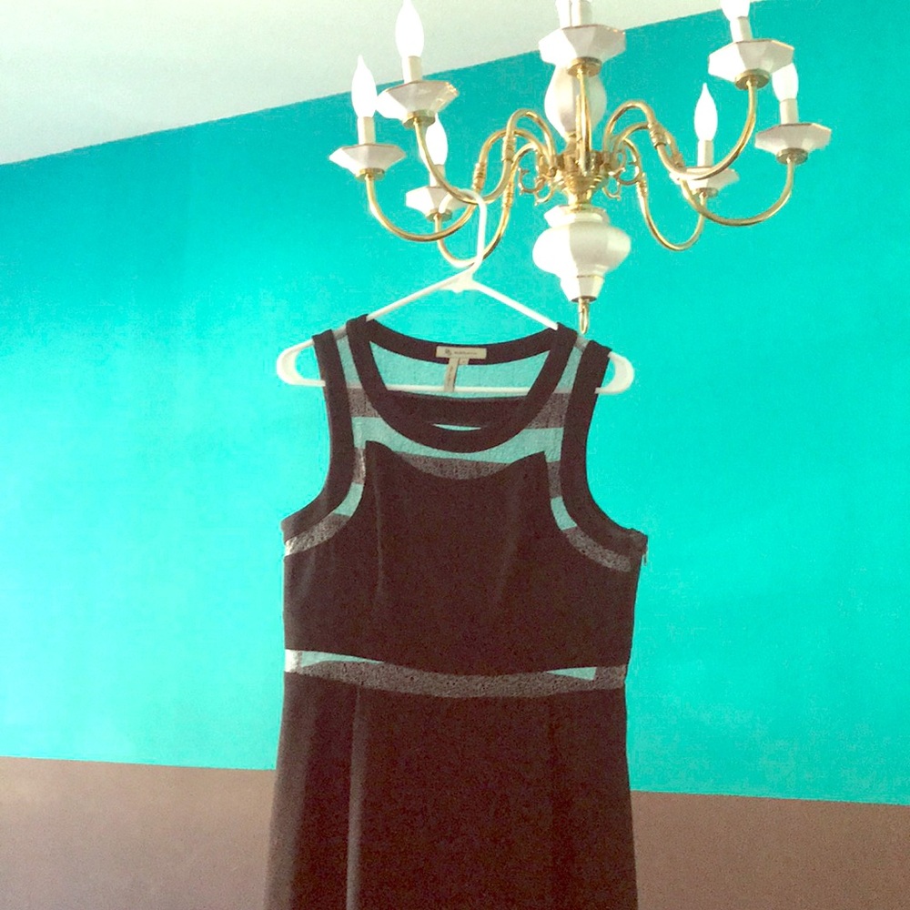 Beautiful black dress with silver cut outs